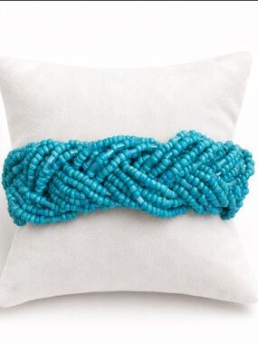 Turquoise Braided Seed Bead Bracelet